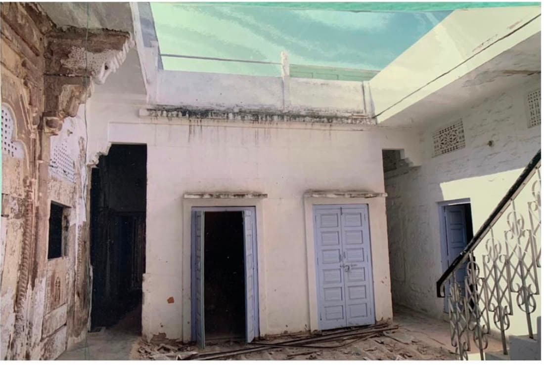 The inner courtyard before restoration